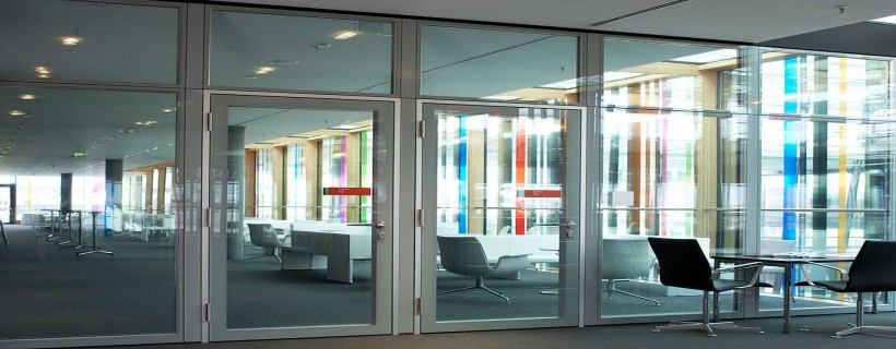 Aluminum Tube Door with Glass