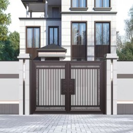 Duplex House Main Gate Border Laser, Tube & Glass Doo